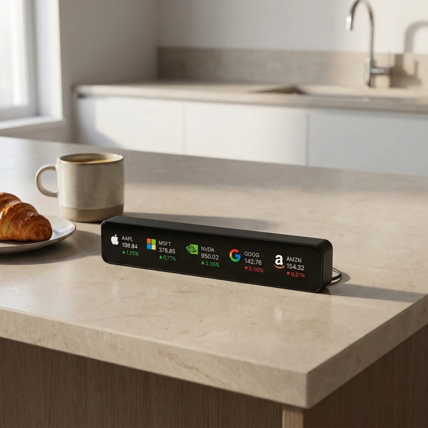 NNNW display on a bright kitchen counter